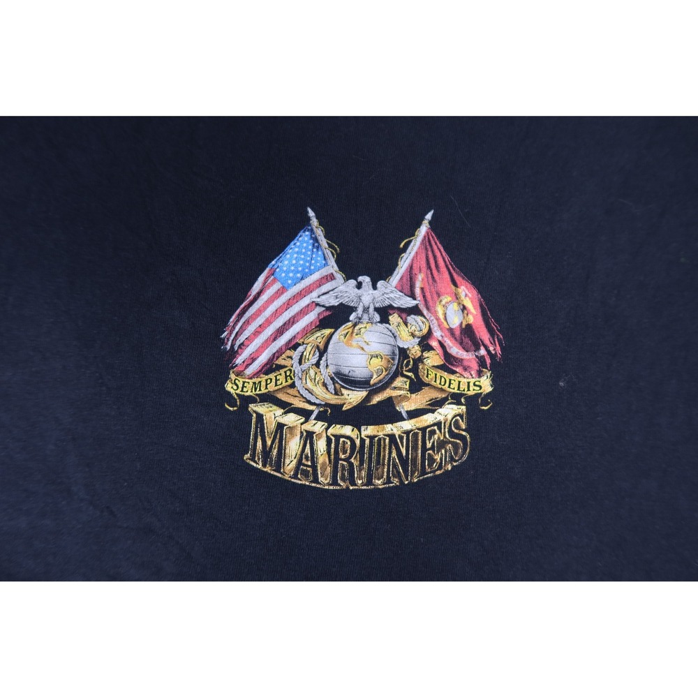 USMC United States Marines T-Shirt Black Graphic Eagle Globe Anchor XXL - Picture 3 of 6